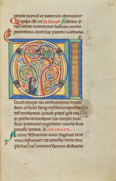 Initiale D: Zachäus und Christus von Unknown artist