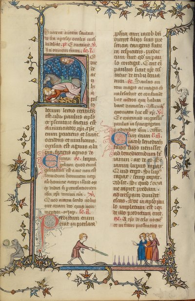 Initiale H: Die Bekehrung des Heiligen Paulus von Unknown artist