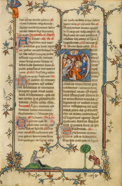 Initiale P: Die Steinigung des Heiligen Stephanus von Unknown artist
