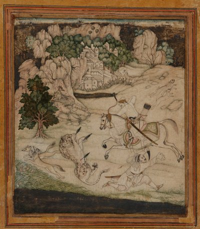 Landschaft – eine Jagdszene von Unknown artist