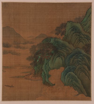 Landschaft: Hügel, Tal und Bach von Unknown artist