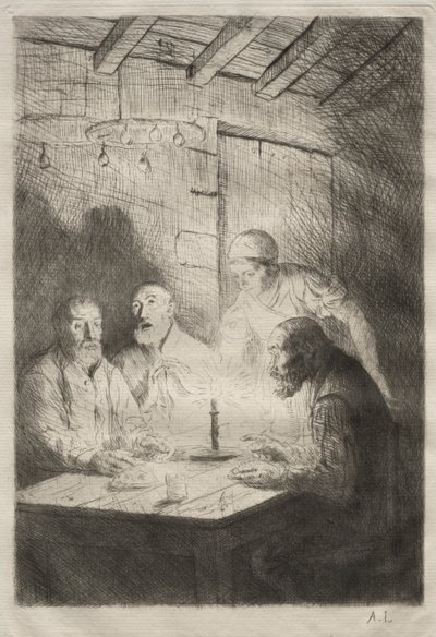 Das Abendessen bei Misère von Unknown artist