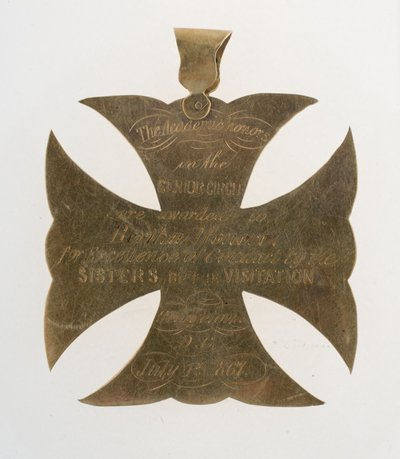 Malteserkreuz-Anhänger, verliehen an Bertha Palmer von Unknown artist