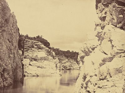Marmor Felsen am Nerbudda von Unknown artist