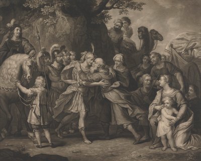 Begegnung von Jakob und Esau von Unknown artist