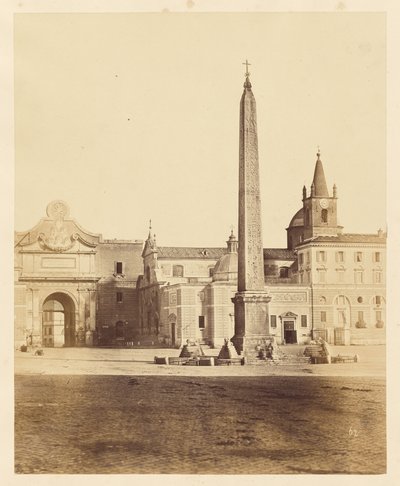 Obelisk auf der Piazza del Popolo von Unknown artist