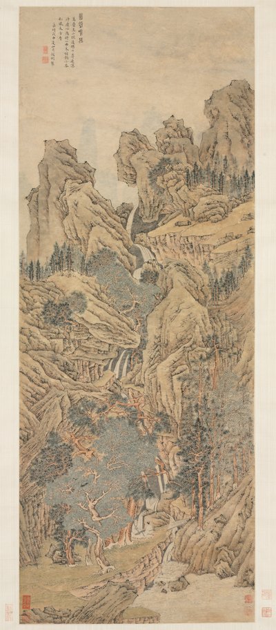 Qin spielen in einem abgelegenen Tal von Unknown artist