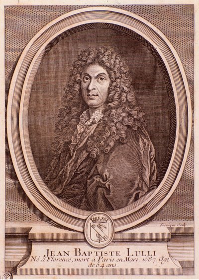 Porträt von Jean Baptiste Lully (Stich) von Unknown artist