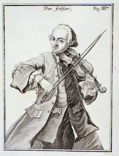 Porträt von Leopold Mozart (Stich) von Unknown artist
