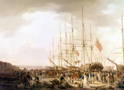 Portsmouth, Einschiffung britischer Truppen von Unknown artist