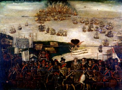 Spanische Armada Diptychon von Unknown artist