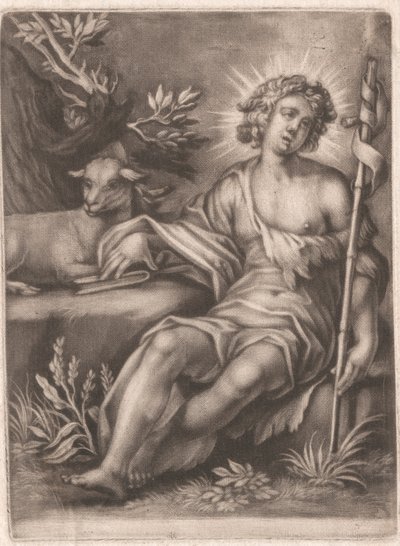 St. Johannes mit dem Lamm von Unknown artist