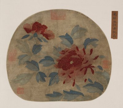 Wandteppich: Pfingstrosen von Unknown artist
