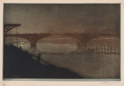 Die Solferino-Brücke: Nachtwirkung von Unknown artist