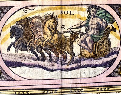 Die Sonne. Gravur aus dem 17. Jahrhundert. von Unknown artist