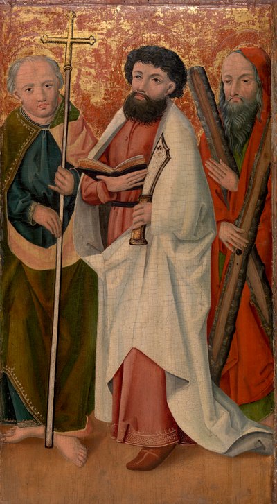 Drei Apostel mit Zepter, Krummsäbel und Kreuz von Unknown artist