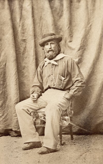 Giuseppe Garibaldi in Caserta im Jahr 1860 von Unknown photographer