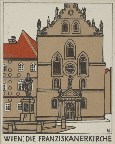 Wien: Die Franziskanerkirche, 1908 von Urban Janke