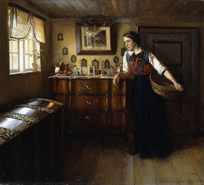 Ein Moment der Ruhe, 1918 von Valdemar Kornerup