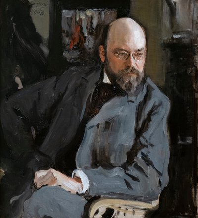 Porträt von Ilya Ostroukhov von Valentin Aleksandrovich Serov