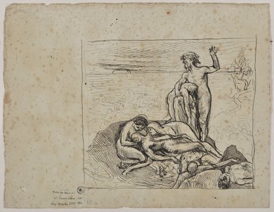Studie für „Die Tränen“ (Zeichnung) von Valère Bernard