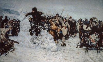 Schneesturm auf der Festung von Vasilij Ivanovic Surikov