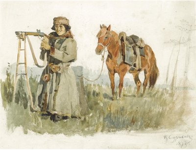 Tatar aus Minusinsk, 1873 von Vasilij Ivanovic Surikov