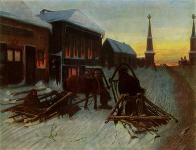 Das Wirtshaus an der Zollbrücke, 1868, 1965 von Vasily Perov