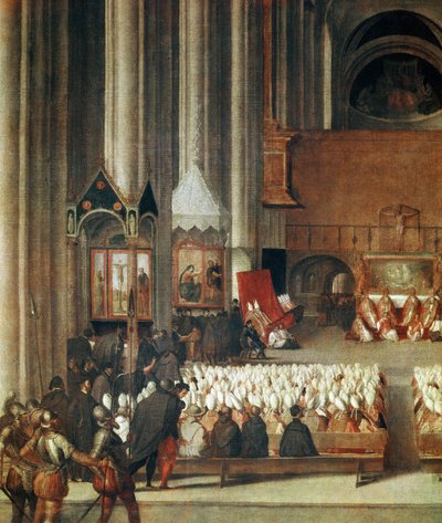 Die Versammlung des Konzils von Trient von Venetian School