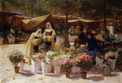 Der Blumenmarkt von Victor Gabriel Gilbert
