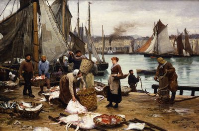Entladen des Fangs, 1881 von Victor Gabriel Gilbert