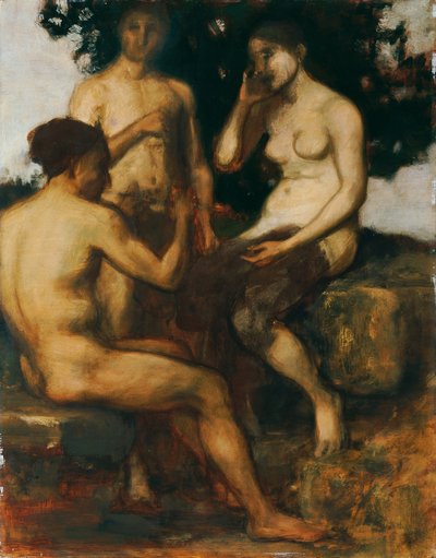 Figurale Komposition (Drei Akte) von Victor zur Helle