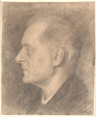 Porträt von Alfred Bramsen, Profil usw. von Vilhelm Hammershøi