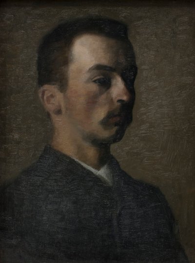 Selbstporträt, 1890 von Vilhelm Hammershøi