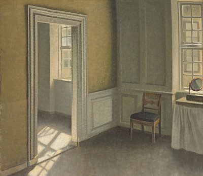 Schlafzimmer, Strandgade 30, 1906 von Vilhelm Hammershoi