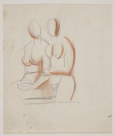 Kompositionsstudie mit 2 nackten Frauen von Vilhelm Lundstrøm