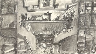 Feuerseite bei Kerzenlicht von Vincent Alexander Booth