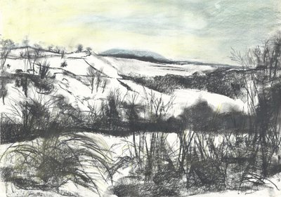 Osmotherley Landschaft im Winterschnee von Vincent Alexander Booth