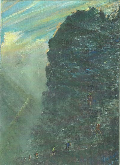 Felsiger Aufstieg auf den Berg, 2011 von Vincent Alexander Booth