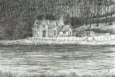 Haus am Fluss Spey von Vincent Alexander Booth