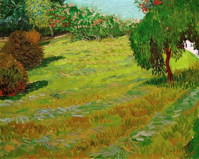 Garten mit Trauerweide, 1888 von Vincent van Gogh