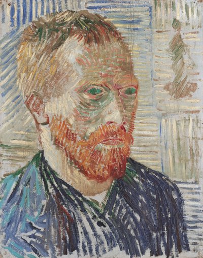Selbstporträt mit japanischem Druck, 1887 von Vincent van Gogh