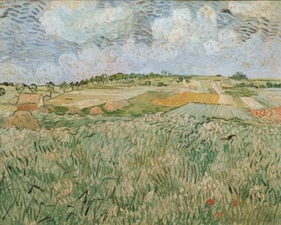 Die Ebene bei Auvers mit Regenwolken von Vincent van Gogh
