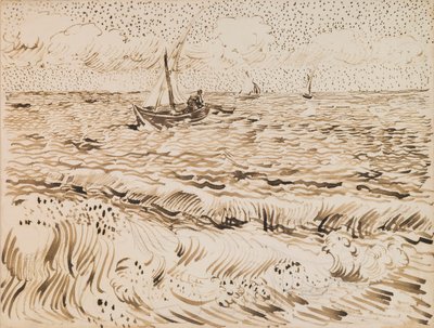 Fischerboote in Saintes-Maries-de-la-Mer von Vincent van Gogh