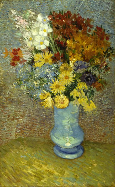 Blumen in einer blauen Vase von Vincent van Gogh