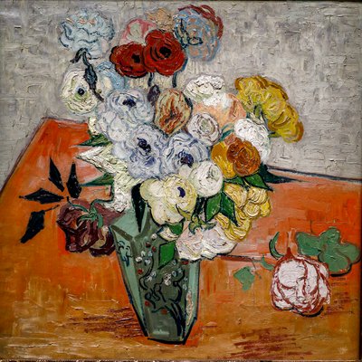 Rosen und Windblumen von Vincent van Gogh