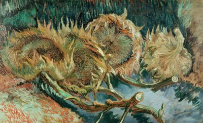 Vier verblühte Sonnenblumen von Vincent van Gogh