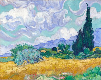 Weizenfeld mit Zypressen von Vincent van Gogh