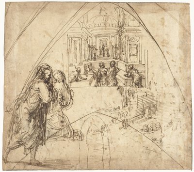 Tempelgang Mariens von Vincenzo Tamagni da San Gimignano