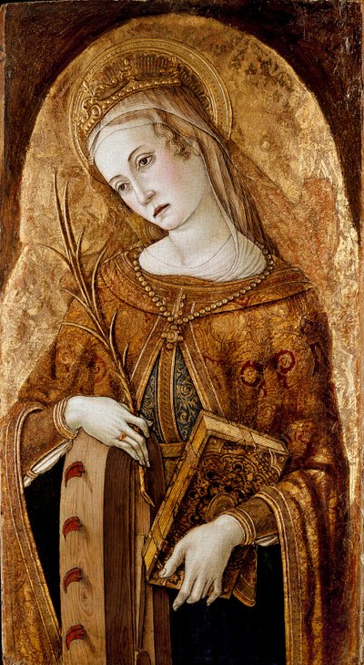 St. Katharina von Alexandria, frühe 1490er von Vittore Crivelli